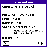 Messier! Observeration Display